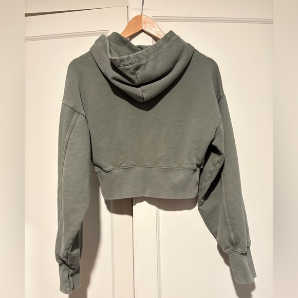 Offline by Aerie Sage Green Cropped Hoodie - Picture 2 of 5